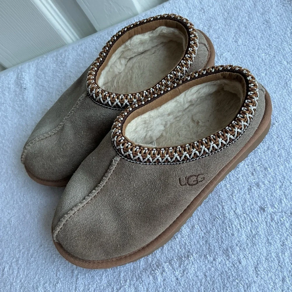 UGG Kids Tan and Brown Slippers
